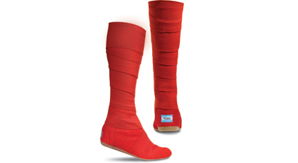 Vegan Red Wrap Boot, $98
