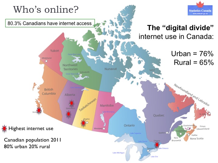 A "digital divide" persists in