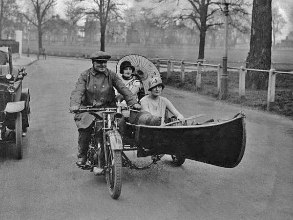 And where do you think these folks might be heading? It amazes me that in an age when photography wasn't a iPhone packed with food porn and a million takes of the same three friends out for drinks, a photographer posed to take this sidecar/canoe shot